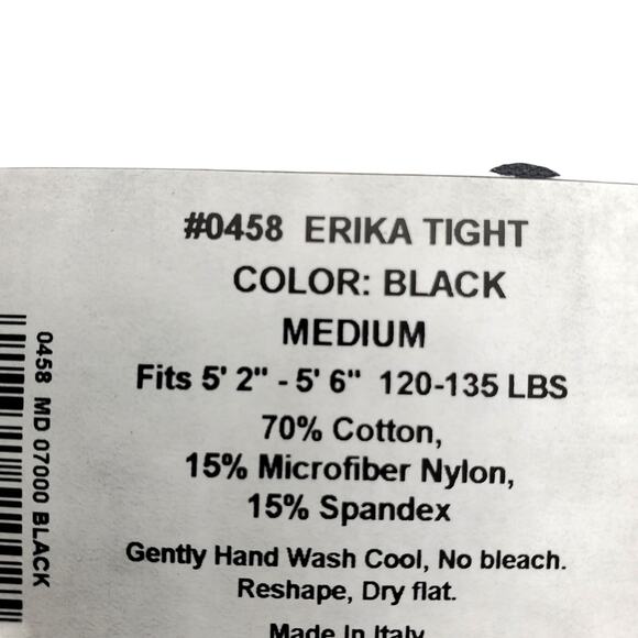 70% Cotton Blend Tights MEDIUM Black B.ella Erika Opaque NEW Italy Luxe Hosiery - Picture 5 of 5